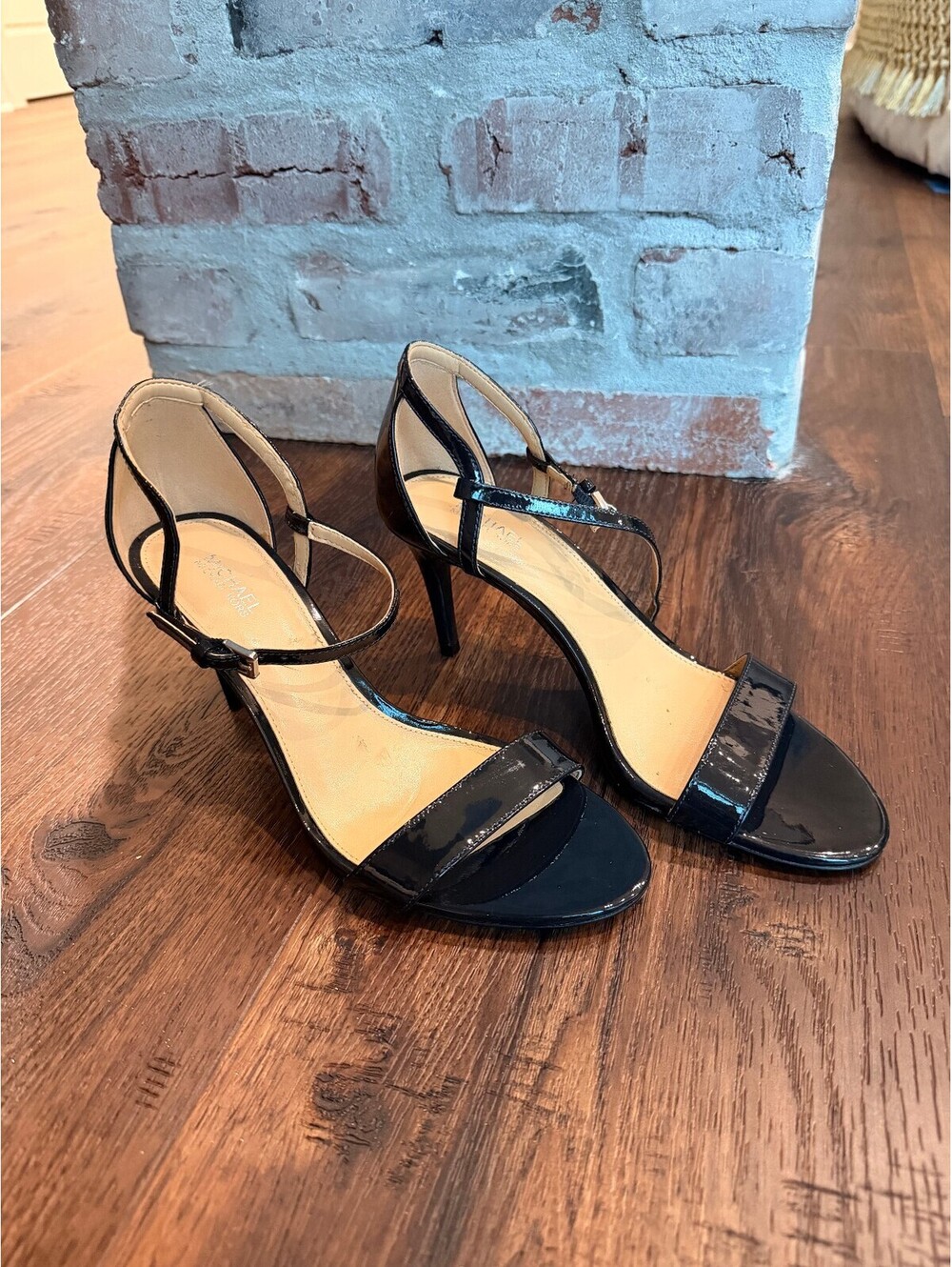 Michael Kors | Black Patent Leather Strappy Heels Sandals | Size 7.5 | 1167